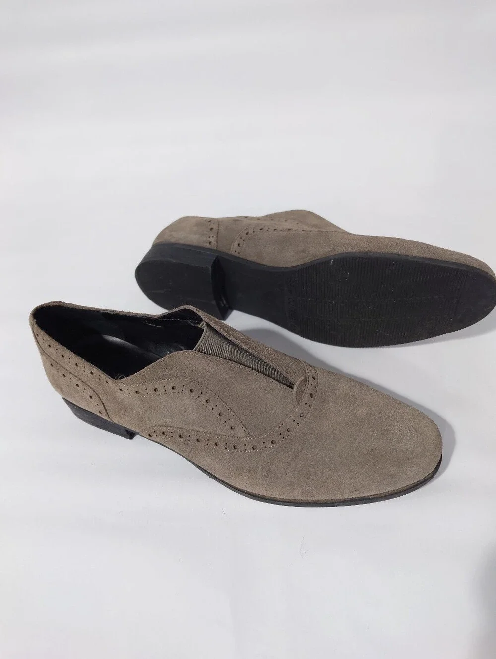 Franco Sarto Women’s Taupe Suede Oxford Shoes Size 9.5 M